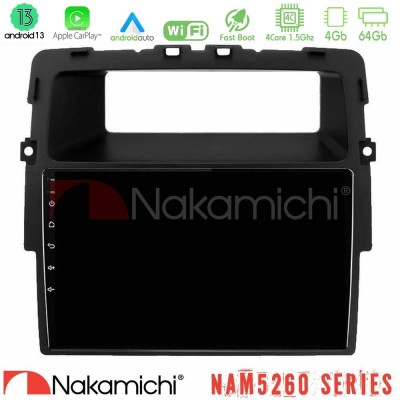 Nakamichi NAM5260 Series 4Core Android13 4+64GB Renault/Nissan/Opel Navigation Multimedia Tablet 10