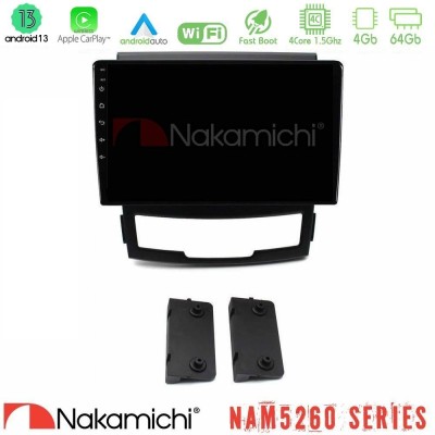 Nakamichi NAM5260 Series 4Core Android13 4+64GB Ssangyong Korando 2010-2014 Navigation Multimedia Tablet 9