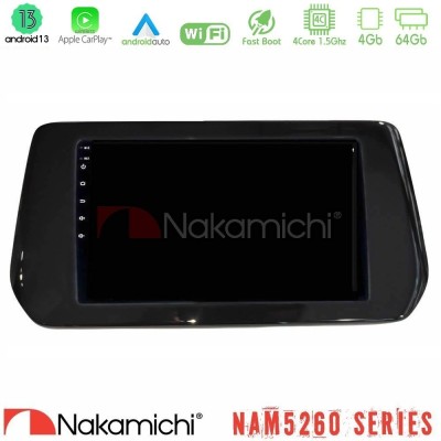 Nakamichi NAM5260 Series 4Core Android13 4+64GB Suzuki Swift 2024-> Navigation Multimedia Tablet 9