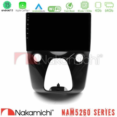Nakamichi NAM5260 Series 4Core Android13 4+64GB Toyota Aygo | Citroen C1 | Peugeot 108 Navigation Multimedia 10
