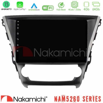 Nakamichi NAM5260 Series 4Core Android13 4+64GB Toyota Avensis 2015-2018 Navigation Multimedia Tablet 9