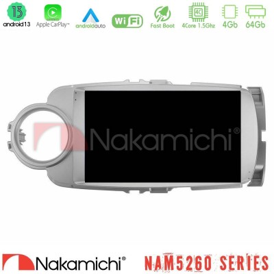 Nakamichi NAM5260 Series 4Core Android13 4+64GB Toyota Yaris Navigation Multimedia Tablet 9