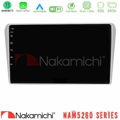 Nakamichi NAM5260 Series 4Core Android13 4+64GB Toyota Avensis T25 02/2003–2008 Navigation Multimedia Tablet 9