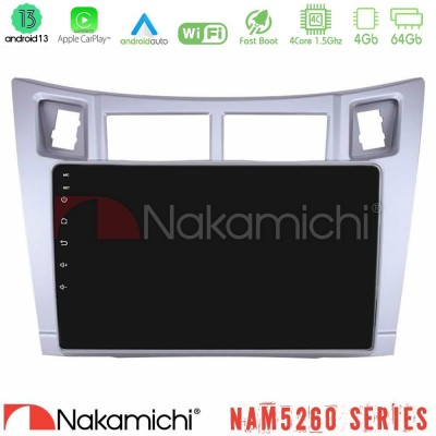 Nakamichi NAM5260 Series 4Core Android13 4+64GB Toyota Yaris Navigation Multimedia Tablet 9