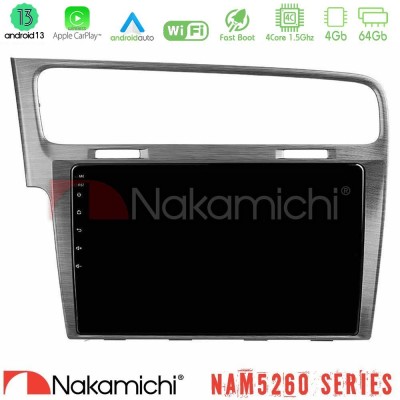 Nakamichi NAM5260 Series 4Core Android13 4+64GB VW GOLF 7 Navigation Multimedia Tablet 10