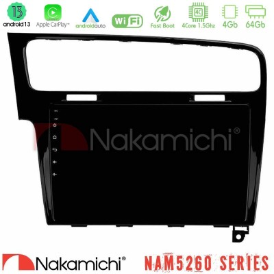 Nakamichi NAM5260 Series 4Core Android13 4+64GB VW GOLF 7 Navigation Multimedia Tablet 10