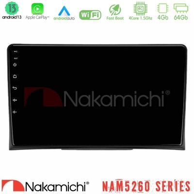 Nakamichi NAM5260 Series 4Core Android13 4+64GB VW Transporter 2003-2015 Navigation Multimedia Tablet 9
