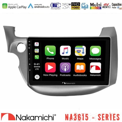 Nakamichi NA3615 Series Με Wireless Carplay & Android Auto  Honda Jazz 2009-2013 Media Station Tablet 9