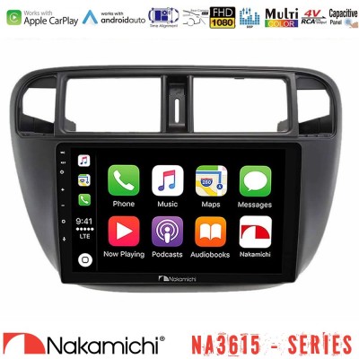 Nakamichi NA3615 Series Με Wireless Carplay & Android Auto Honda Civic 1995-2001 Media Station Tablet 9