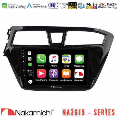 Nakamichi NA3615 Series Με Wireless Carplay & Android Auto  Hyundai i20 2014-2018 Media Station Tablet 9