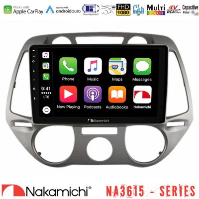 Nakamichi NA3615 Series Με Wireless Carplay & Android Auto  Hyundai i20 2009-2012 Manual A/C Media Station Tablet 9