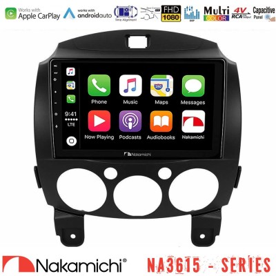 Nakamichi NA3615 Series Με Wireless Carplay & Android Auto  Mazda 2 2008-2014 Media Station Tablet 9