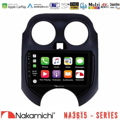 Nakamichi NA3615 Series Με Wireless Carplay & Android Auto  Nissan Micra 2011-2014 Media Station Tablet 9