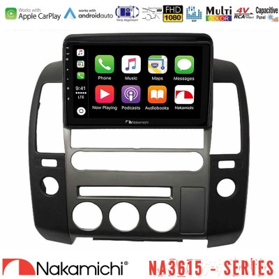 Nakamichi NA3615 Series Με Wireless Carplay & Android Auto   Nissan Navara D40 2006-2012 (με εργ.οθόνη) Media Station Tablet 9