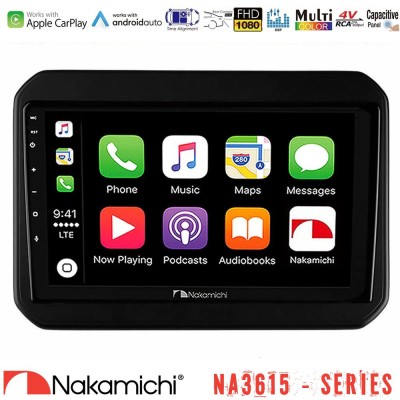 Nakamichi NA3615 Series Με Wireless Carplay & Android Auto  Suzuki Ignis Media Station Tablet 9