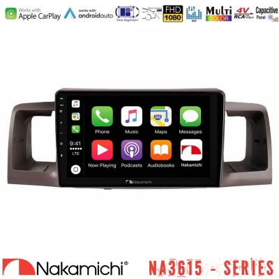 Nakamichi NA3615 Series Με Wireless Carplay & Android Auto  Toyota Corolla 2002-2006 Media Station Tablet 9