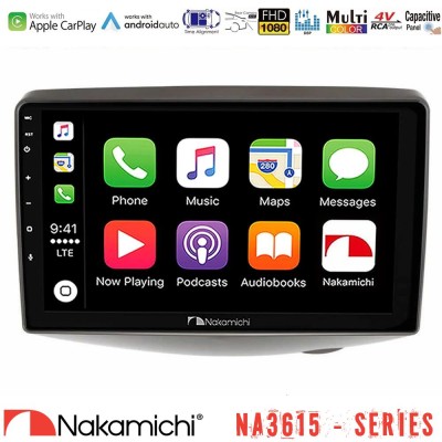 Nakamichi NA3615 Series Με Wireless Carplay & Android Auto  Toyota Yaris 1999 - 2006 Media Station Tablet 9
