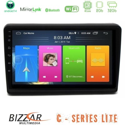 Bizzar C Series Lite 4Core Android14 2+32GB  Citroen C5 2008-2019 Navigation Multimedia Tablet 10