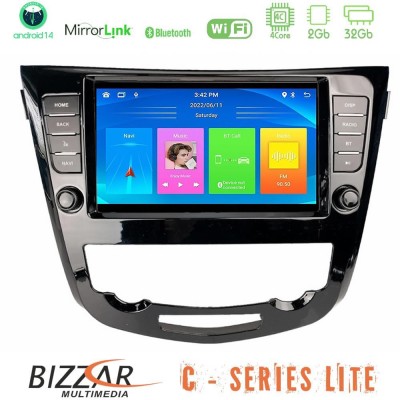 Bizzar C Series Lite 4Core Android14 2+32GB  Nissan Qashqai J11 (AUTO A/C) Navigation Multimedia Tablet 9