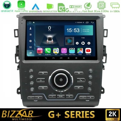 Bizzar G+ Series Ford Mondeo 2014-2021 8core Android14 6+128GB Navigation Multimedia Tablet 9