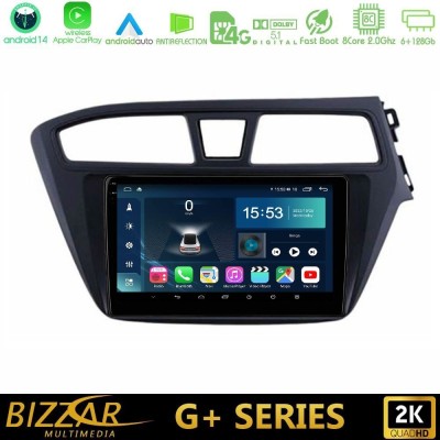 Bizzar G+ Series Hyundai i20 2014-2018 RHD 8core Android14 6+128GB Navigation Multimedia Tablet 9