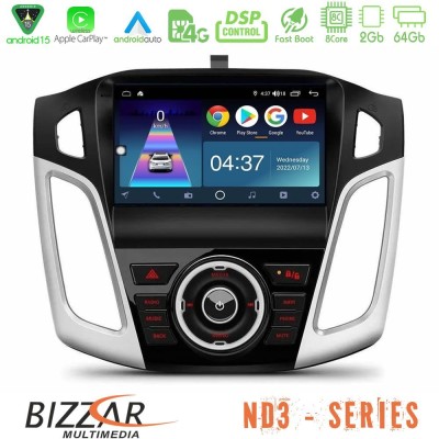 Bizzar ND3 Series 8Core Android15 2+64GB Ford Focus 2012-2018 Navigation Multimedia Tablet 9