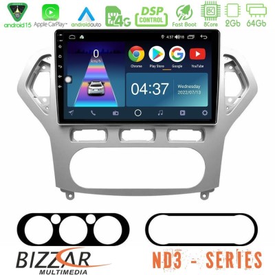 Bizzar ND3 Series 8Core Android15 2+64GB  Ford Mondeo 2007-2010 AUTO A/C Navigation Multimedia Tablet 10