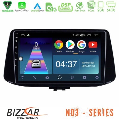 Bizzar ND3 Series 8Core Android15 2+64GB  Hyundai i30 Navigation Multimedia Tablet 9