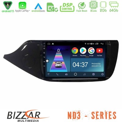 Bizzar ND3 Series 8Core Android15 2+64GB  Kia Ceed 2013-2017 Navigation Multimedia Tablet 9
