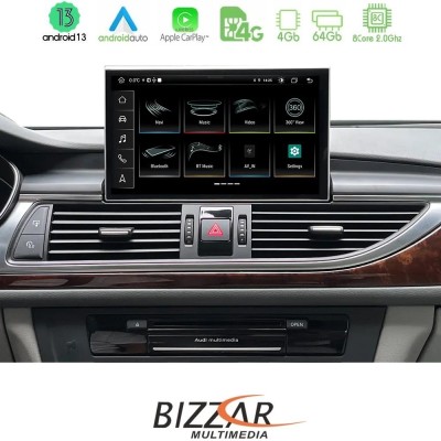 Bizzar Audi A6 2012-2018 Android13 8Core (4+64GB) Navigation Multimedia 8,4