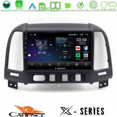 Cadence X Series Hyundai Santa Fe 2006-2013 8core Android 14 4+64GB Navigation Multimedia Tablet 9