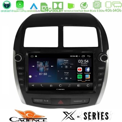 Cadence X Series Mitsubishi ASX 2013-2018 8core Android 14 4+64GB Navigation Multimedia Tablet 9