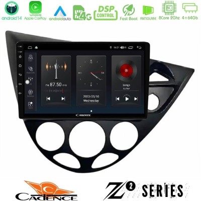 Cadence Z2 Series 8Core Android14 4+64GB Ford Focus 1999-2004 (RHD) Navigation Multimedia Tablet 9