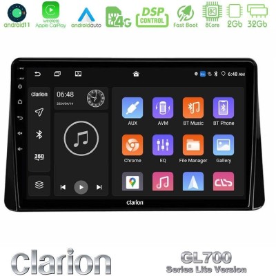 Clarion GL700 Lite Series 8Core Android11 2+32GB Mitsubishi Eclipse Cross 2018-2023 Navigation Multimedia Tablet 9