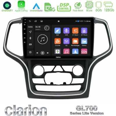 Clarion GL700 Lite Series 8Core Android11 6+128GB Jeep Grand Cherokee 2014-2020 Navigation Multimedia Tablet 10