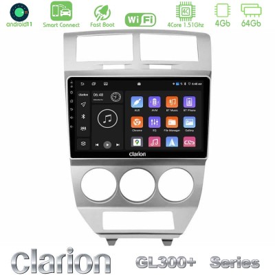 Clarion GL300+ Series 4Core Android11 4+64GB  Dodge Caliber 2006-2011 Navigation Multimedia Tablet 10
