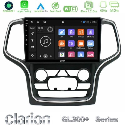 Clarion GL300+ Series 4Core Android11 4+64GB Jeep Grand Cherokee 2014-2020 Navigation Multimedia Tablet 10