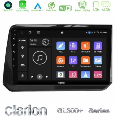 Clarion GL300+ Series 4Core Android11 4+64GB Nissan Note 2021-2026 RHD Navigation Multimedia Tablet 10