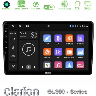 Clarion GL300 Series 4Core Android11 2+32GB Navigation Multimedia Tablet 9