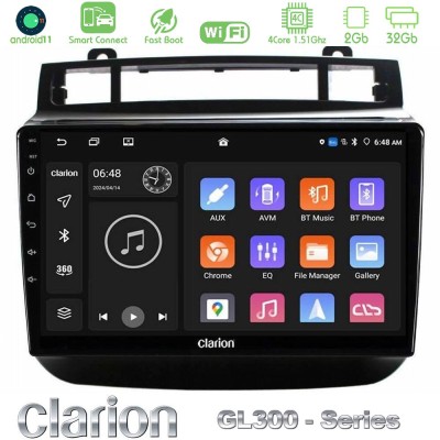Clarion GL300 Series 4Core Android11 2+32GB VW Touareg 2011-2018 Navigation Multimedia Tablet 9