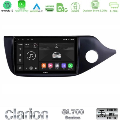 Clarion GL700 Series 8Core Android13 4+64GB Kia Cee’d/ProCeed 2013-2017 RHD Navigation Multimedia Tablet 9