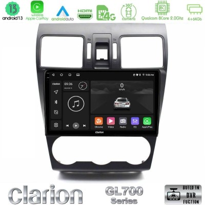 Clarion GL700 Series 8Core Android13 4+64GB Subaru Forester 2015-2018 Navigation Multimedia Tablet 9