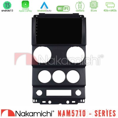 Nakamichi NAM5710 Series 8Core Android13 4+64GB  Jeep Wrangler 2Door 2008-2010 Navigation Multimedia Tablet 9