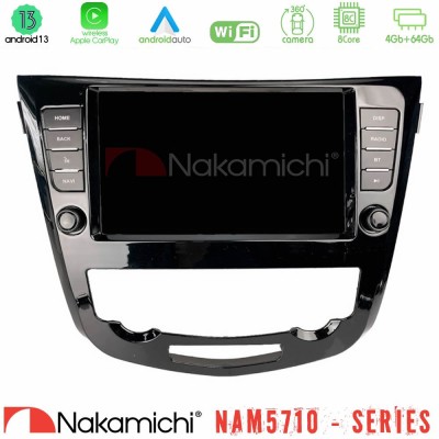 Nakamichi NAM5710 Series 8Core Android13 4+64GB  Nissan Qashqai J11 (AUTO A/C) Navigation Multimedia Tablet 9