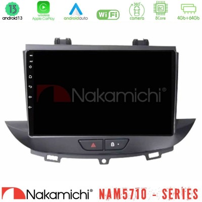 Nakamichi NAM5710 Series 8Core Android13 4+64GB Opel Grandland/Crossland X Navigation Multimedia Tablet 9