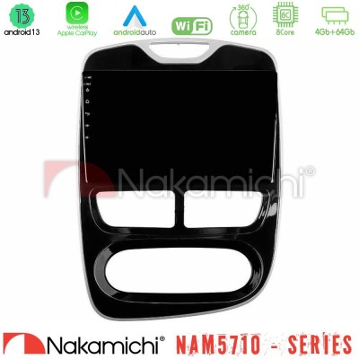Nakamichi NAM5710 Series 8Core Android13 4+64GB Renault Clio 2012-2019 Navigation Multimedia Tablet 9