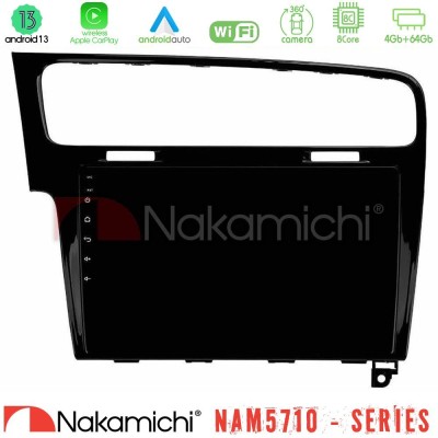 Nakamichi NAM5710 Series 8Core Android13 4+64GB  VW GOLF 7 Navigation Multimedia Tablet 10
