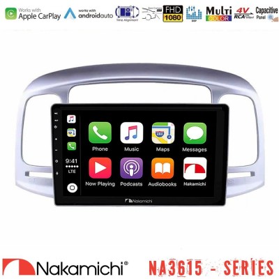 Nakamichi NA3615 Series Με Wireless Carplay & Android Auto  Hyundai Accent 2006-2011 Media Station Tablet 9