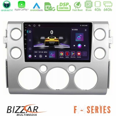 Bizzar F Series 8Core Android14 4+64GB Toyota FJ 2007-2014 Navigation Multimedia Tablet 9