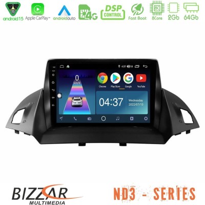 Bizzar ND3 Series 8Core Android15 2+64GB  Ford C-Max/Kuga Navigation Multimedia Tablet 9